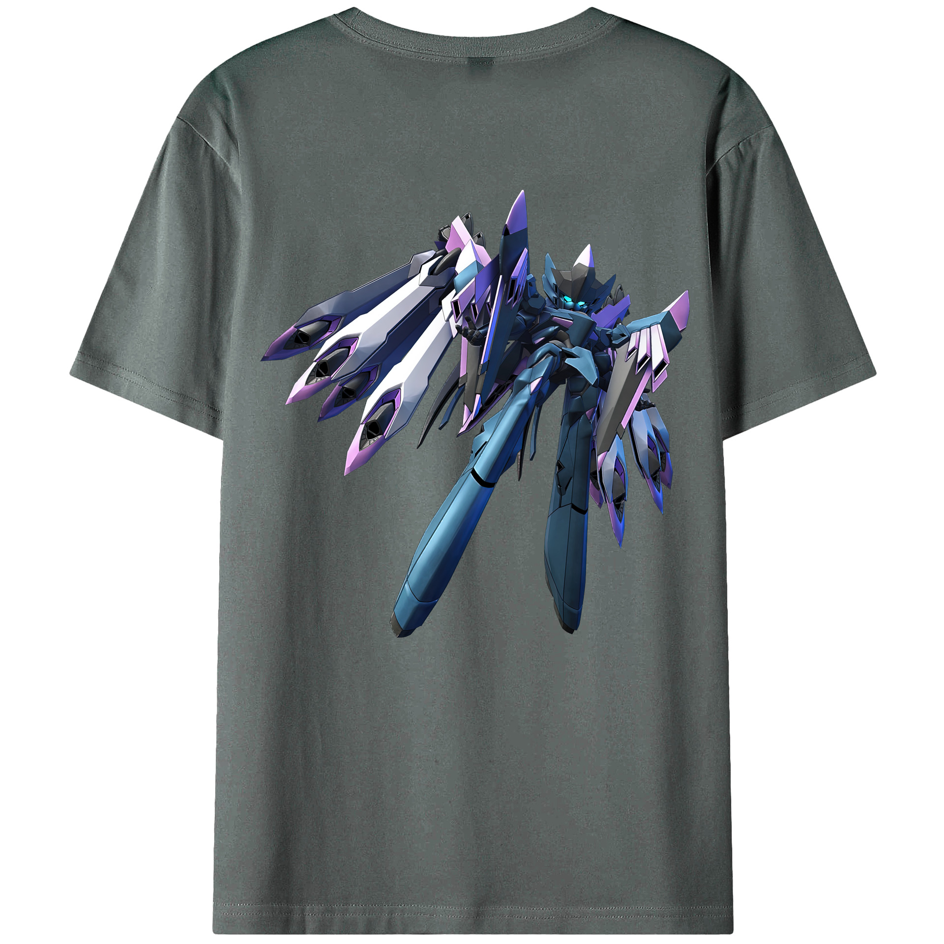（画像用） 機動戦士ガンダム Mobile Suit Gundam 綿100％ メンズ半袖Tシャツ（バックプリント） 通気性